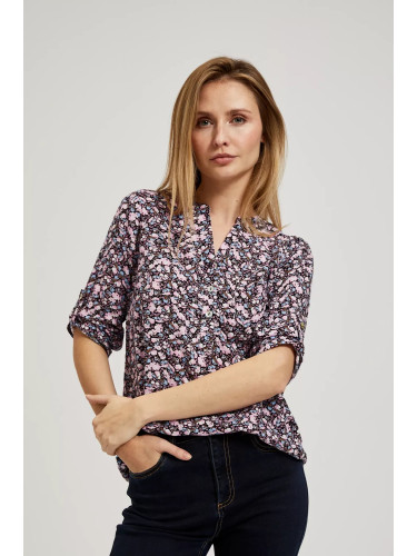 Marisse Women's Shirt L-Ko-4317 Navy