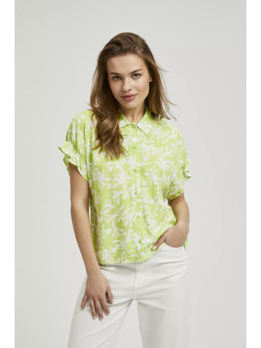 Women's shirt with short sleeves MOODO - green