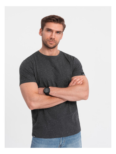 Ombre Men's t-shirt with decorative confetti effect - black