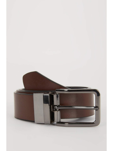 DEFACTO Man Double Sided Clasp Faux Leather Classic Belt