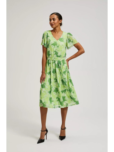 Women's patterned dress MOODO - green