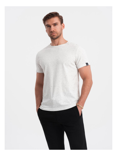 Ombre Men's t-shirt with decorative confetti effect - cream