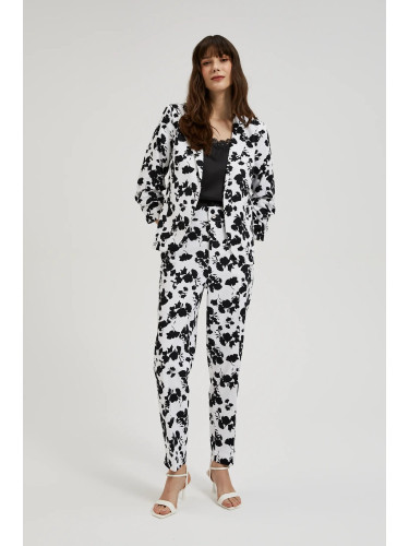 Marisse Women's Trousers L-Sp-4312 Black_White