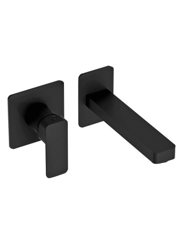 Вградена Кран за тоалетна Eurorama Quadra 2 holes-Black Ματ