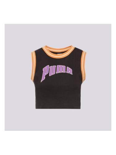 Puma Тениска Graphic Cropped дамски Дрехи Тениски 62502401 Черен