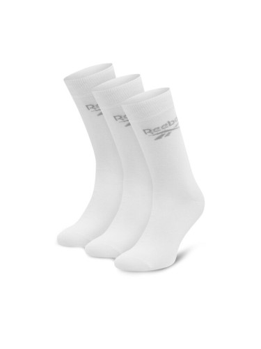 Reebok Комплект 3 чифта дълги чорапи мъжки R0367-SS24 (3-pack) Бял