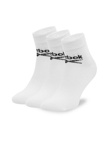Reebok Комплект 3 чифта дълги чорапи мъжки R0429-SS24 (3-pack) Бял