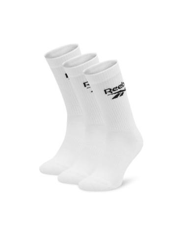Reebok Комплект 3 чифта дълги чорапи мъжки R0452-SS24 (3-pack) Бял