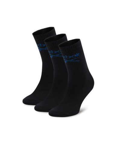 Reebok Комплект 3 чифта дълги чорапи мъжки R0258-SS24 (3-pack) Черен