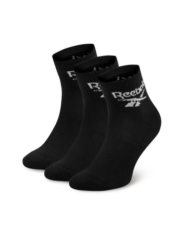 Reebok Комплект 3 чифта дълги чорапи мъжки R0427-SS24 (3-pack) Черен