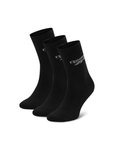 Reebok Комплект 3 чифта дълги чорапи мъжки R0367-SS24 (3-pack) Черен