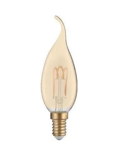 Лампа LED Filament E14 Candle 3W 2700K Amber Tip  (10 τεμάχια)