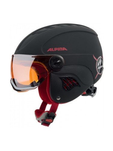 Alpina Sports CARAT LE VISOR HM Младежка ски каска, черно, размер