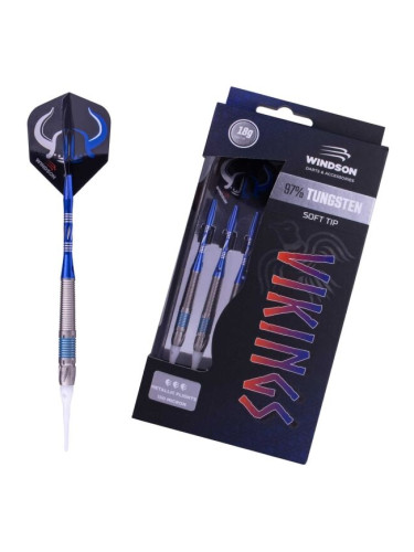 Windson VIKINGS 18 G TUNGSTEN SET Комплект стрелички от волфрам с меки връхчета, синьо, размер