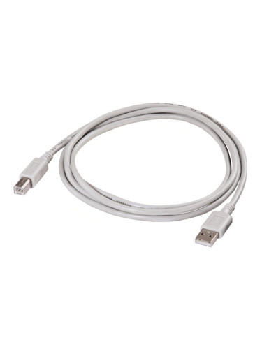 Кабел Hama 34694, USB A(м) към USB B(м), 1.8m, бял