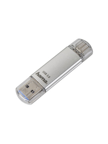 Памет 16GB USB Flash Drive, Hama C-Laeta, USB 3.0/USB 3,1 Type C, сребриста