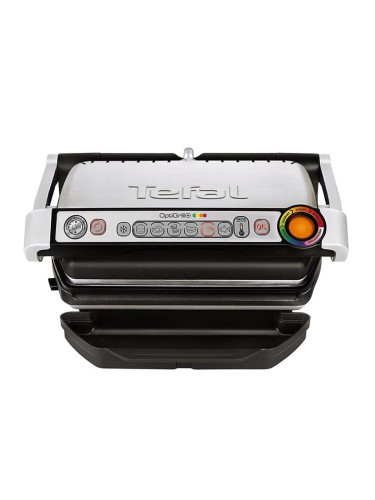 Грил преса Tefal Optigrill+, GC712D34, система за автоматично готвене, сменяеми плочи, 2000W, инокс