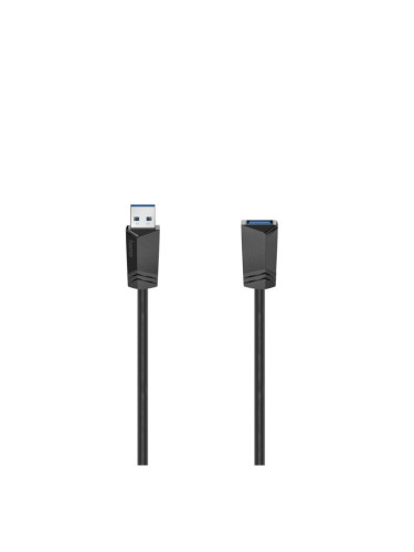 Кабел Hama 200628, от USB A(м) към USB A(ж), 1.8m., черен