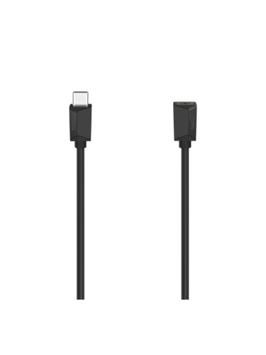 Кабел HAMA-200782, от USB-C(м) към USB-C(ж), 0.5m, черен
