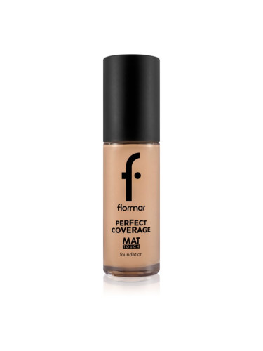 flormar Perfect Coverage Mat Touch Foundation матиращ фон дьо тен за комбинирана към мазна кожа цвят 301 Soft Beige 30 мл.