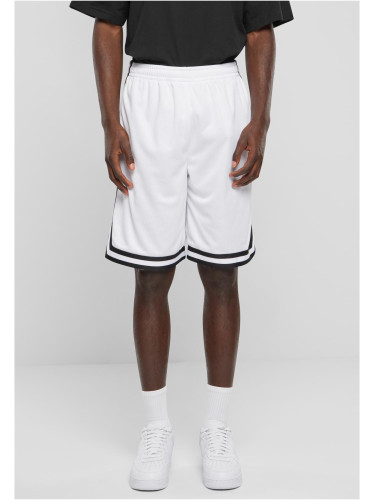 Men's Stripes Mesh Shorts - White/Black/White