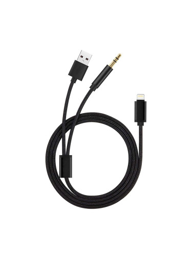 iP3.5MM+Lightning Charging & Audio Cable, JH-037