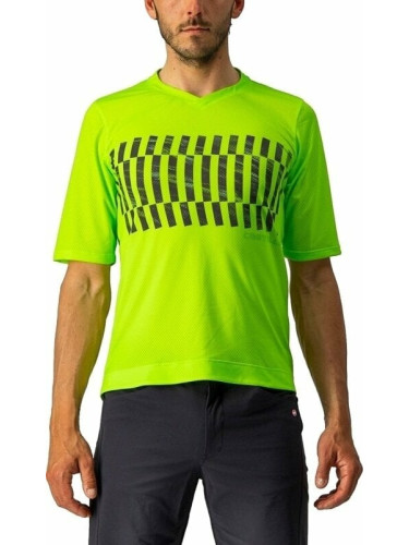 Castelli Trail Tech SS Джърси Electric Lime/Dark Lime S