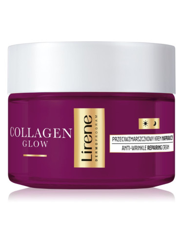 Lirene Collagen Glow 70+ регенериращ крем против бръчки за подхранване на кожата на лицето и поддържане на естествената хидратация 50 мл.