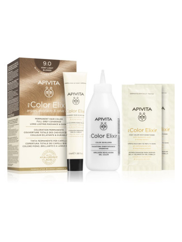 Apivita My Color Elixir боя за коса без амоняк цвят 9.0 Very Light Blonde 1 бр.