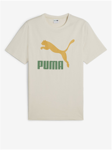 Men's cream T-shirt Puma Classics Logo Tee