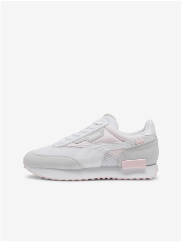 Puma Future Rider Queen of <3s Wns pink and white women's sneakers with leather details