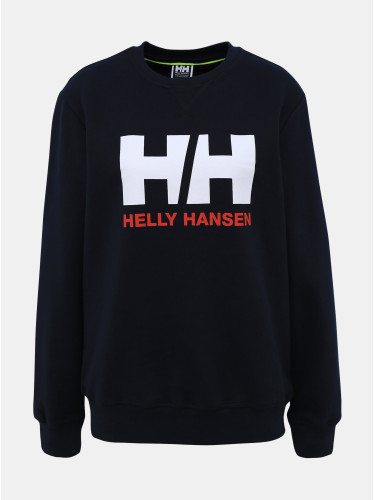 Dark blue women's sweatshirt with HELLY HANSEN Logo print
