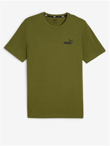 Khaki Men's T-Shirt Puma ESS Small Logo Tee