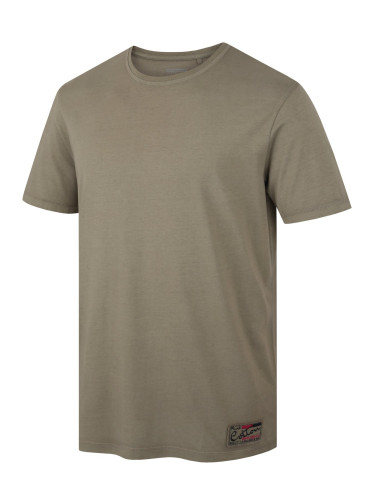 Men's cotton T-shirt HUSKY Tee Base M dark khaki