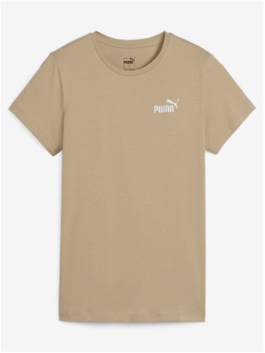 Beige women's T-shirt Puma ESS+ Embroidery Tee - Women