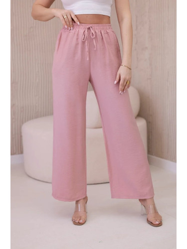 Viscose wide trousers dark powder pink