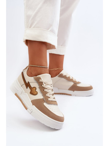 Women's Platform Sneakers Beige Zeparine