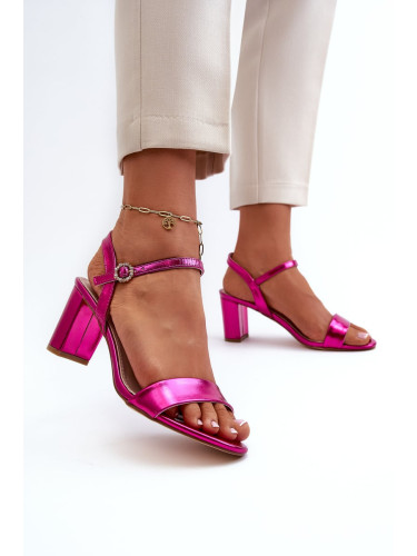 Metal High Heeled Sandals Fuchsia Glindra