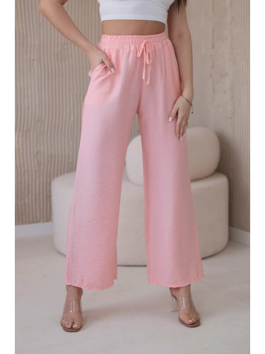 Viscose wide trousers light powder pink