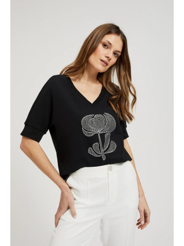 Marisse Women's Sweatshirt L-Bl-4301 Black