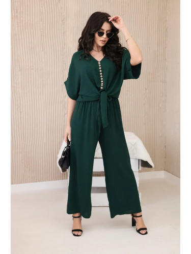 Set of blouses with trousers dark green