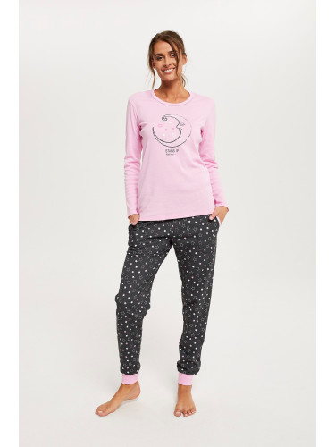 Antilia women's pyjamas, long sleeves, long legs - pink/print