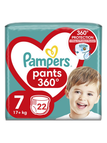 Pampers Pants Size 7 еднократни пелени гащички 17+ kg 22 бр.