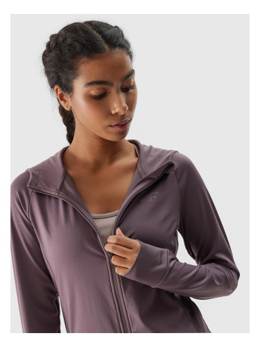 Women's Sports Quick-Drying Hooded Sweatshirt 4F - Brown