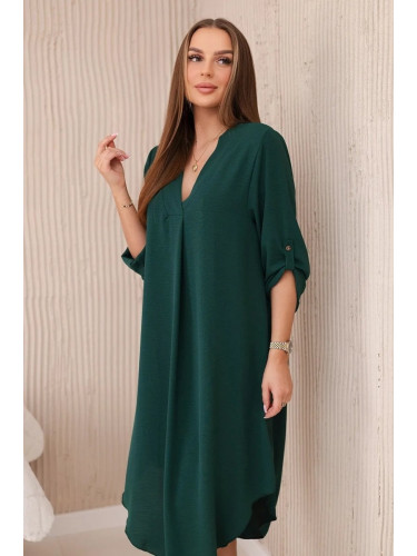 Dark green dress with a neckline