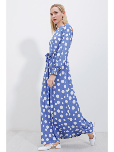 Bigdart 1525 Knitted Hijab Dress - C.Blue