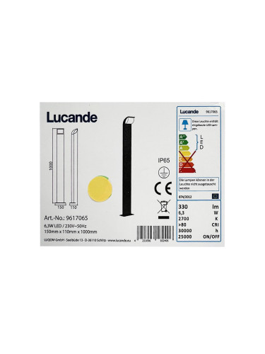 Lucande - LED Екстериорна лампа TINNA LED/6,3W/230V IP65