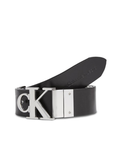 Calvin Klein Jeans Дамски колан Round Mono Pl Rev Lthr Belt 30Mm K60K611489 Черен