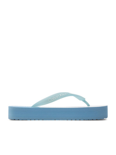 Calvin Klein Jeans Джапанки Beach Sandal Flatform Monologo YW0YW01617 Син