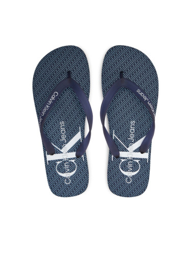 Calvin Klein Jeans Джапанки Beach Sandal Glossy YM0YM00952 Тъмносин